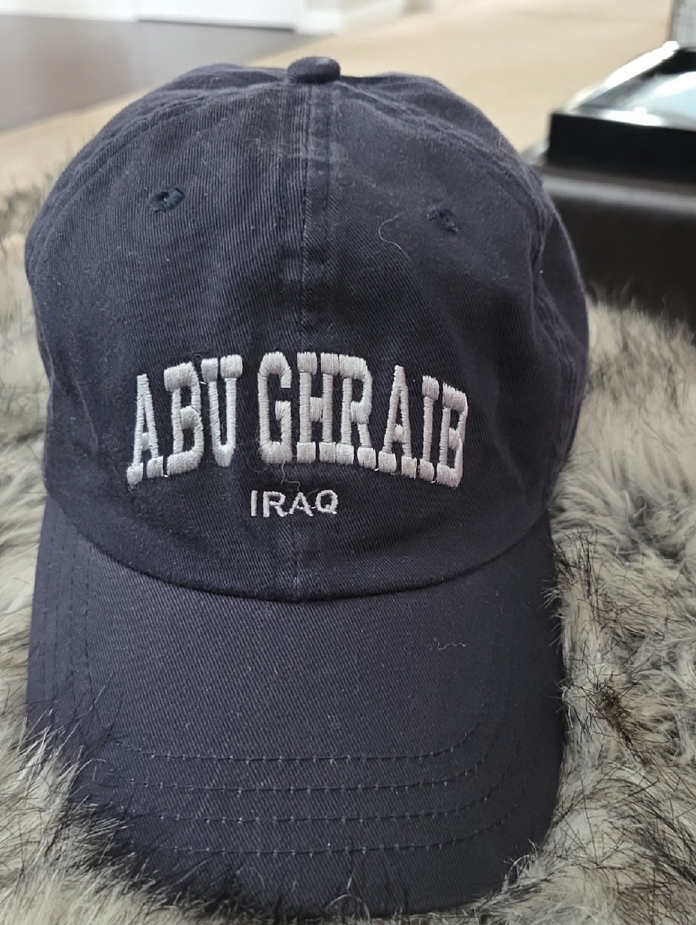 Mens Abu Ghraib Iraq Embroidered Baseball Cap